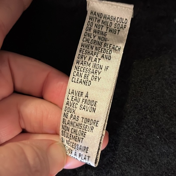 Evan-Picone-M-black-100% Laine wool, Collar button-down cardigan, ribbed details - Picture 7 of 11